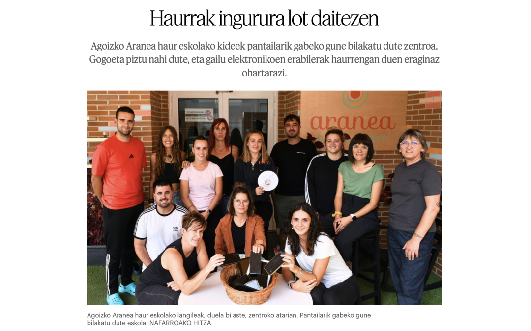 Haurrak ingurura lot daitezen